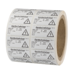 ONE2ID polyester etiketten wit elektrisch elektra industrie
