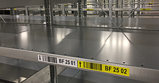 ONE2ID warehouse labels order pick racking