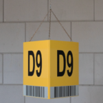 ONE2ID driehoek bulklocatie bord met barcode 