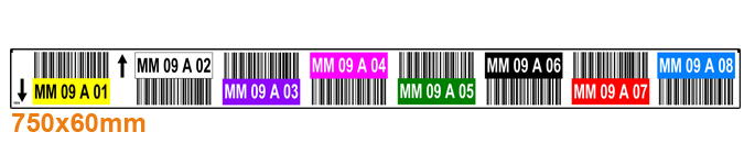 Magazijnlabels met barcode en kleuren