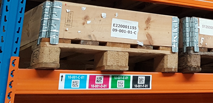 magazijnlabels stelling labels barcode etiketten ONE2ID