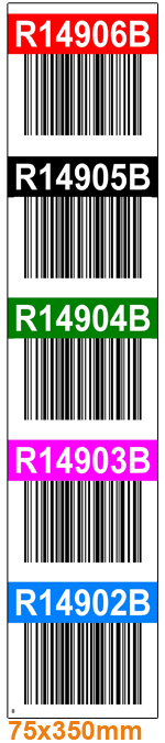 ONE2ID multikleuren magazijnlabels met barcode