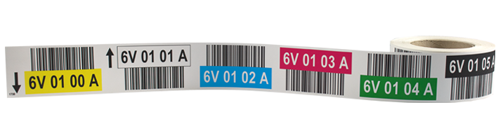 ONE2Id Colour-coded warehouse barcode labels