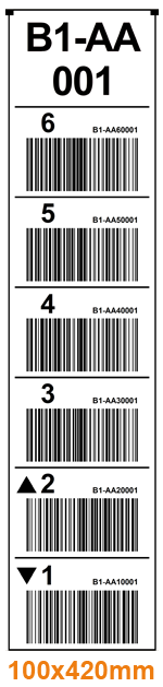 ONE2ID warehouse barcode labels locations signs pallet racking