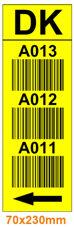 ONE2ID warehouse barcode labels pallet uprights