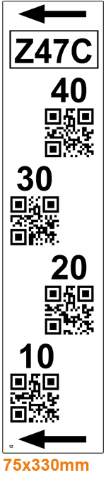 ONE2ID warehouse labels pallet racking QR code
