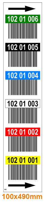 ONE2ID warehouse labels pallet shuttle racking