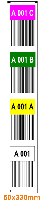 ONE2ID warehouse location signs barcode labels uprights