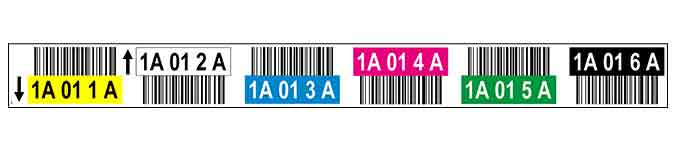 ONE2ID multikleuren barcode label stelling magazijn