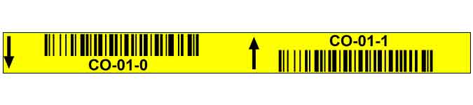 ONE2ID etiketten stellingen order picken gele labels
