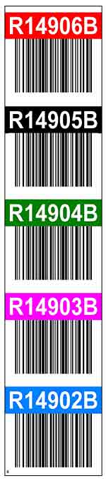 ONE2ID multilevel barcode etiketten magazijn verticaal