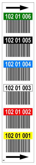 30000340 ONE2ID rack labels pallet shuttle