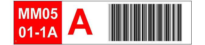 30001090 ONE2ID multicolor barcode labels VNA man-up scanning
