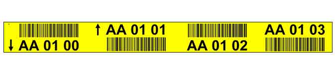 30001303 ONE2ID yellow multilevel warehouse barcode labels