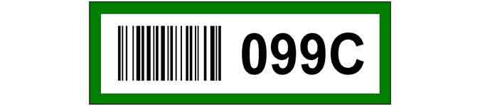 30001xxx ONE2ID color coded order picking labels with barcode