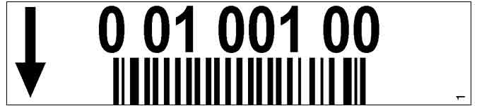 3000984 ONE2ID shelf labels with barcode and arrow