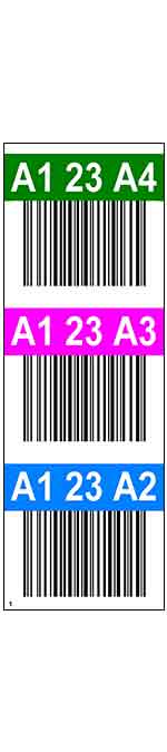 31020054 ONE2ID multicolor barcode labels warehouse