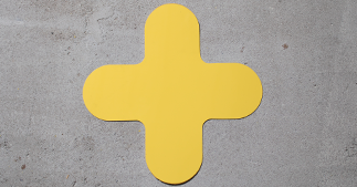ONE2ID warehouse floor marking cross X-piece