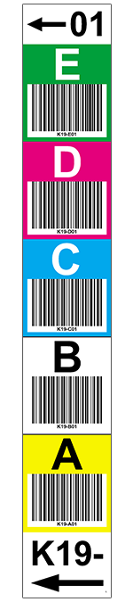 30002777 ONE2ID multilevel warehouse barcode labels pallet shuttle rack