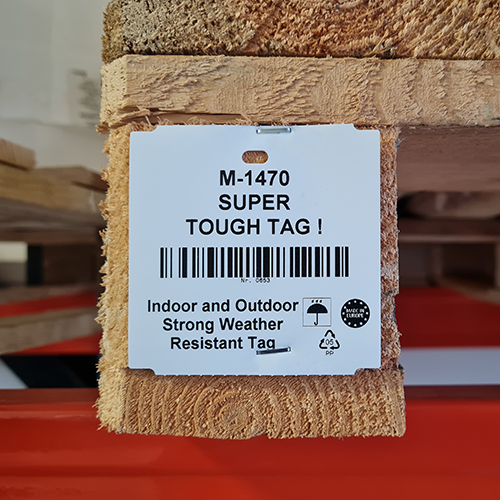 ONE2ID M1470 watervast etiket tag buitengebruik weerbestendige pallet labels