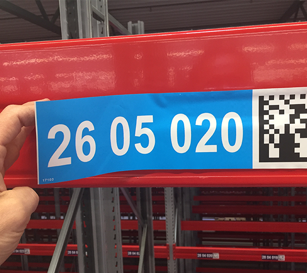ONE2ID removable reusable repositionable warehouse rack labels