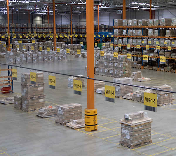 ONE2ID warehouse location signs bulk storage inbound outbound