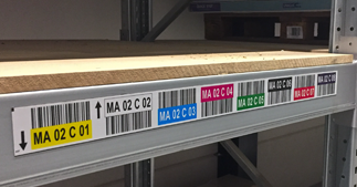 ONE2ID magnetic shelving labels warehouse labels multilevel
