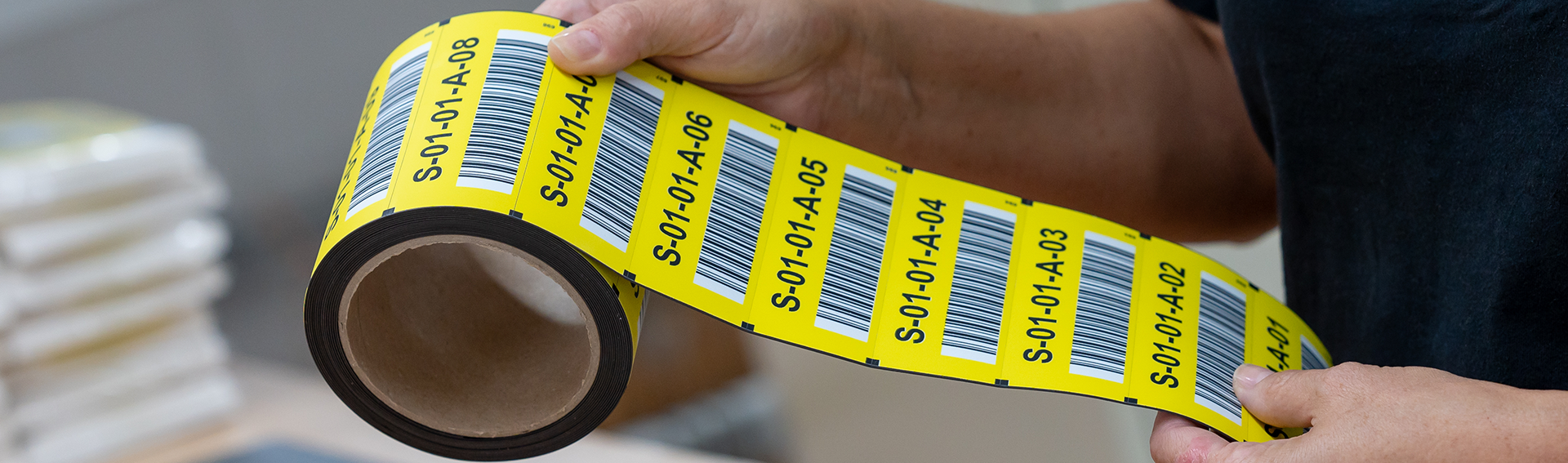 ONE2ID barcode labels warehouse labels cable tags magnets