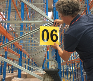 ONE2ID how to install warehouse location signs