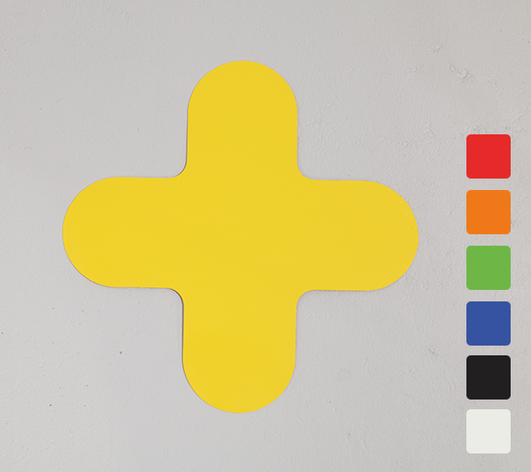 ONE2ID floor marking shapes cross bulk storage