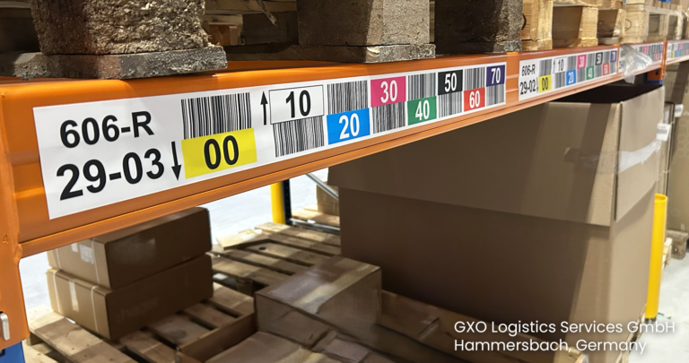 Warehouse rack labels custom made | ONE2ID