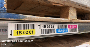 ONE2ID warehouse location coding pallet racking with pop rivets location signs