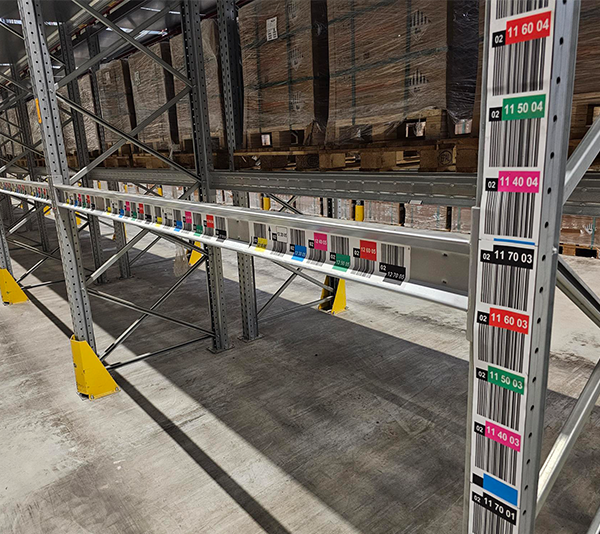 ONE2ID verticale magazijnlabels staander stellinglabels