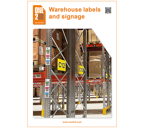 ONE2ID brochure warehouse labels signage floor labels LPN labels