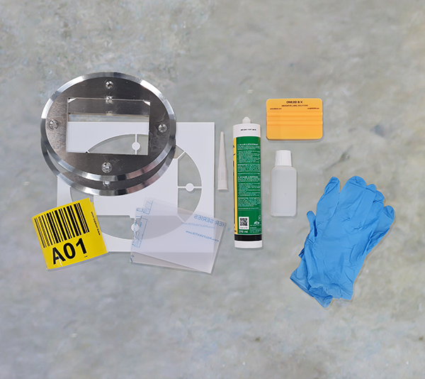 ONE2ID vloerframe binnengebruik magazijn zwaar verkeer inhoud testset met kit