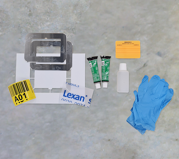 ONE2ID vloerframe standaard magazijn licht verkeer inhoud testset met kit