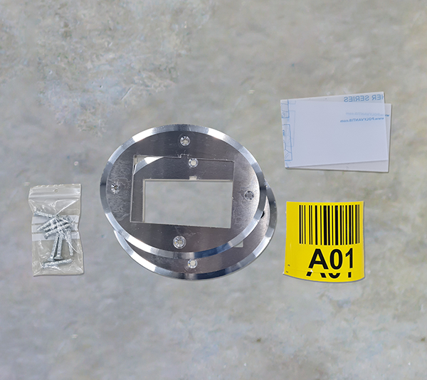 ONE2ID warehouse floor frame extreme indoor contents test kit screws
