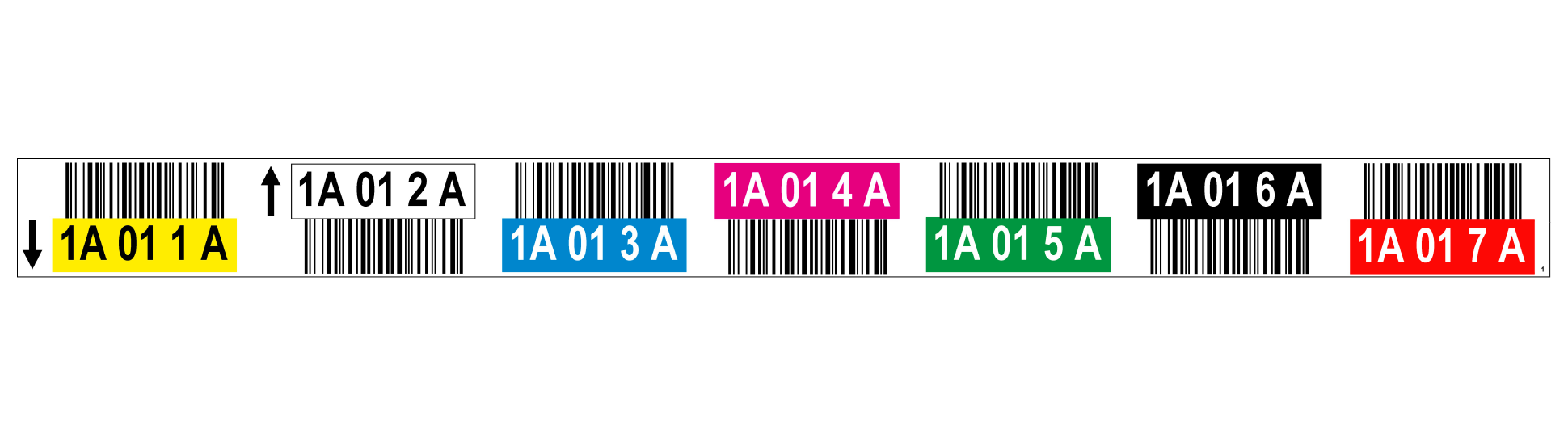 ONE2ID magazijnlabels met kleurcodering palletstelling