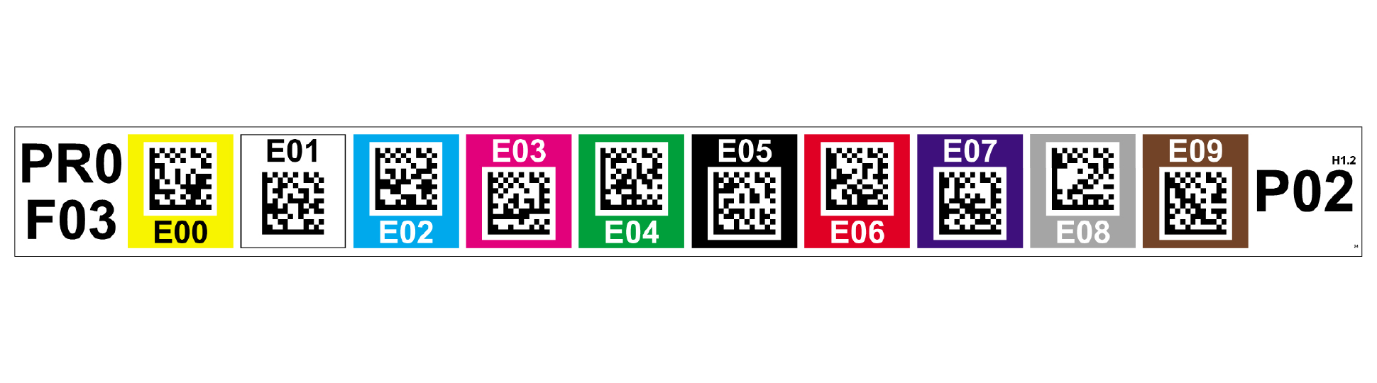 ONE2ID magazijnlabels stellingen met 2D datamatrix