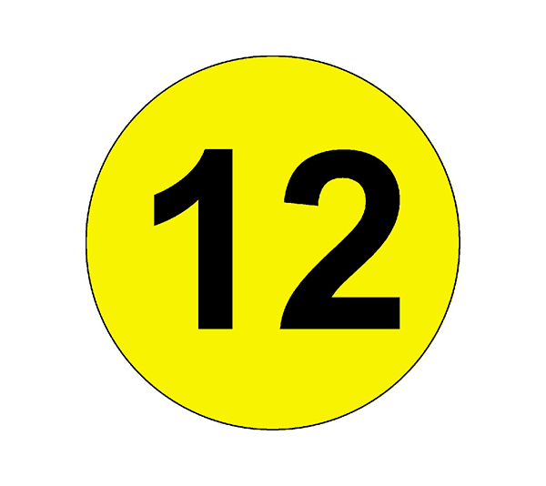 ONE2ID round warehouse floor labels bulk storage crossdock inbound