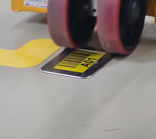 ONE2ID vloerlabels magazijn voor licht verkeer en pompwagens